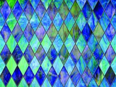 SXRR-9040-T BLUE Diamond Stained Glass - Transparent (sample)