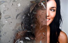 Dekorativní fólie SX-sc308 Titanium Flowers (vzorek)
