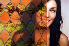 Decorative film SX-SC0011 Tangerine Stained Glass (sample)