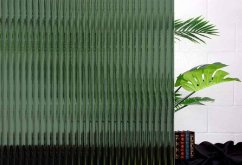 Decorative film SX-1264-UG Reeded Glass Olive Green film 1/2" (sample)