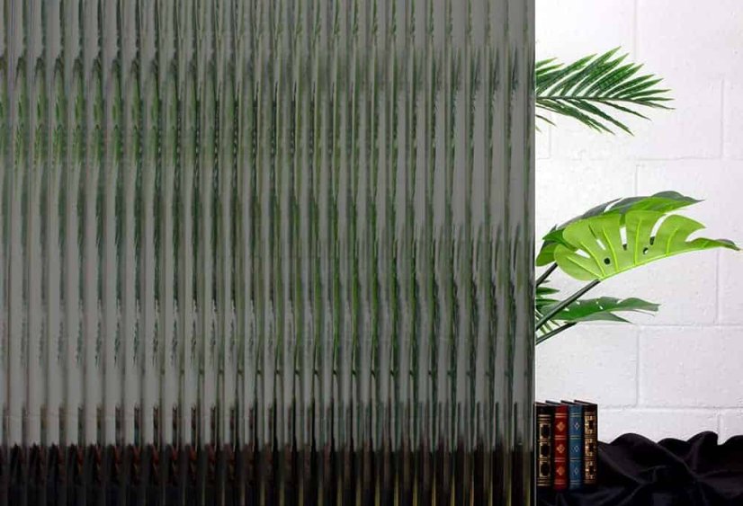 Decorative film SX-1235UG Reeded Glass Twilight Black film 1/2" (sample)