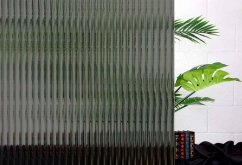 Decorative film SX-1235UG Reeded Glass Twilight Black film 1/2" (sample)
